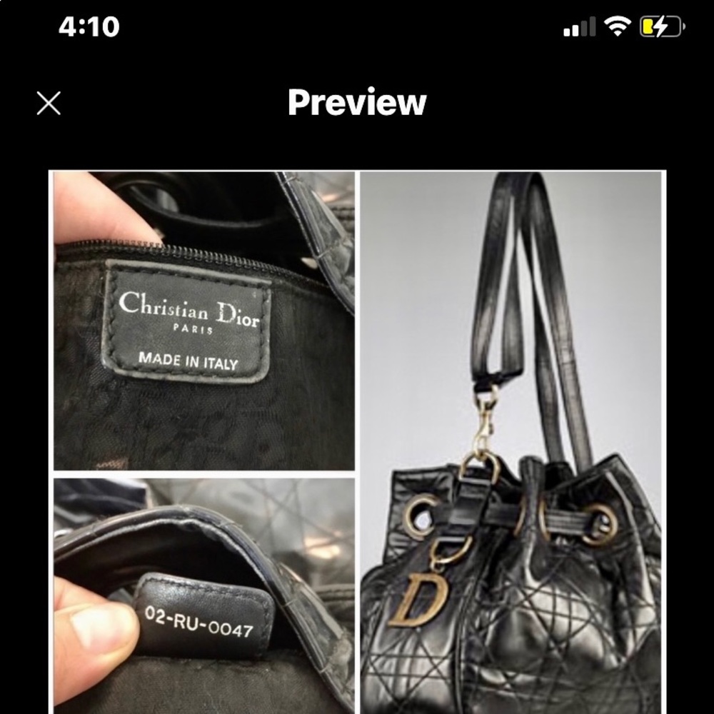 DIOR CANNAGE LAMBSKIN Shoulder HANDBAG. - Picture 2 of 10